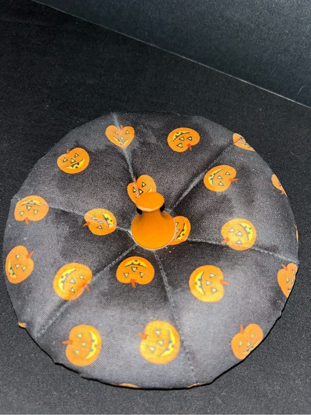 Longaberger Pumpkin Lid-Pumpkin Fabric 6” Diameter